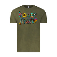 Vintage Olive honor the brave Vintage Tee - CowhideDigitalArt