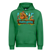 Emerald Love Thanksgiving with Turkey Urban Hoodie - texasbilliewilder