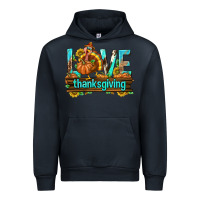 Navy Love Thanksgiving with Turkey Urban Hoodie - texasbilliewilder