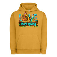 Pigment Peanut Butter Love Thanksgiving with Turkey Urban Hoodie - texasbilliewilder
