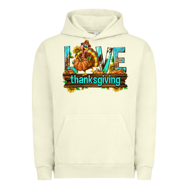 Love Thanksgiving With Turkey Urban Hoodie by texasbilliewilder | Teevron