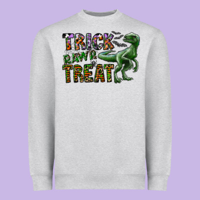 Trick Rawr Treat Heavyweight Sweatshirt Designed By Cowhidedigitalart