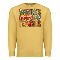 Antique Gold santas favorite teacher Premium Sweatshirt - NancyCooperArtShop
