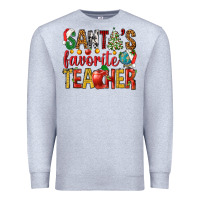 Heather Grey santas favorite teacher Premium Sweatshirt - NancyCooperArtShop