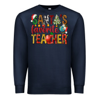Navy santas favorite teacher Premium Sweatshirt - NancyCooperArtShop