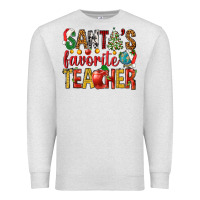 Oatmeal Heather santas favorite teacher Premium Sweatshirt - NancyCooperArtShop