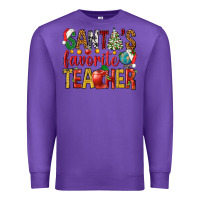 Purple santas favorite teacher Premium Sweatshirt - NancyCooperArtShop