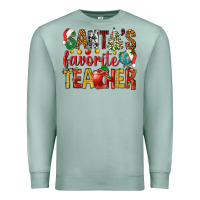Seafoam santas favorite teacher Premium Sweatshirt - NancyCooperArtShop