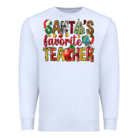 White santas favorite teacher Premium Sweatshirt - NancyCooperArtShop