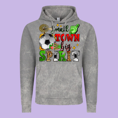 Small Town Big Spirit Soccer Vintage Hoodie Designed By Zillion Design Studio