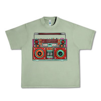Oil Green Boombox Urban Heavy Tee - FaDigitalArtStudio