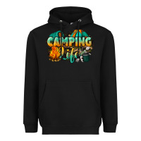 Black camping life Heavyweight Hoodie - NancyCooperArtShop