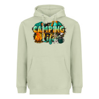 Matcha camping life Heavyweight Hoodie - NancyCooperArtShop