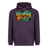 Plum camping life Heavyweight Hoodie - NancyCooperArtShop