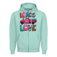 Seafoam loads of love valentine's day truck Zipper Hoodie - Jasminsmagicworld