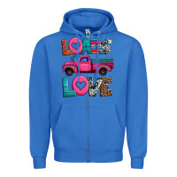 True Royal loads of love valentine's day truck Zipper Hoodie - Jasminsmagicworld