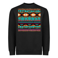 Black aztec turquoise gemstone seamless pattern Heavyweight Sweatshirt - HRA Design Shop