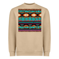 Mushroom aztec turquoise gemstone seamless pattern Heavyweight Sweatshirt - HRA Design Shop