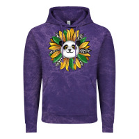 Cloud Purple panda sunflower Vintage Hoodie - RanaPortraitStore