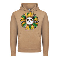 Vintage Coffee panda sunflower Vintage Hoodie - RanaPortraitStore