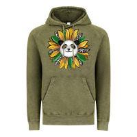 Panda Sunflower Vintage Hoodie | Teevron