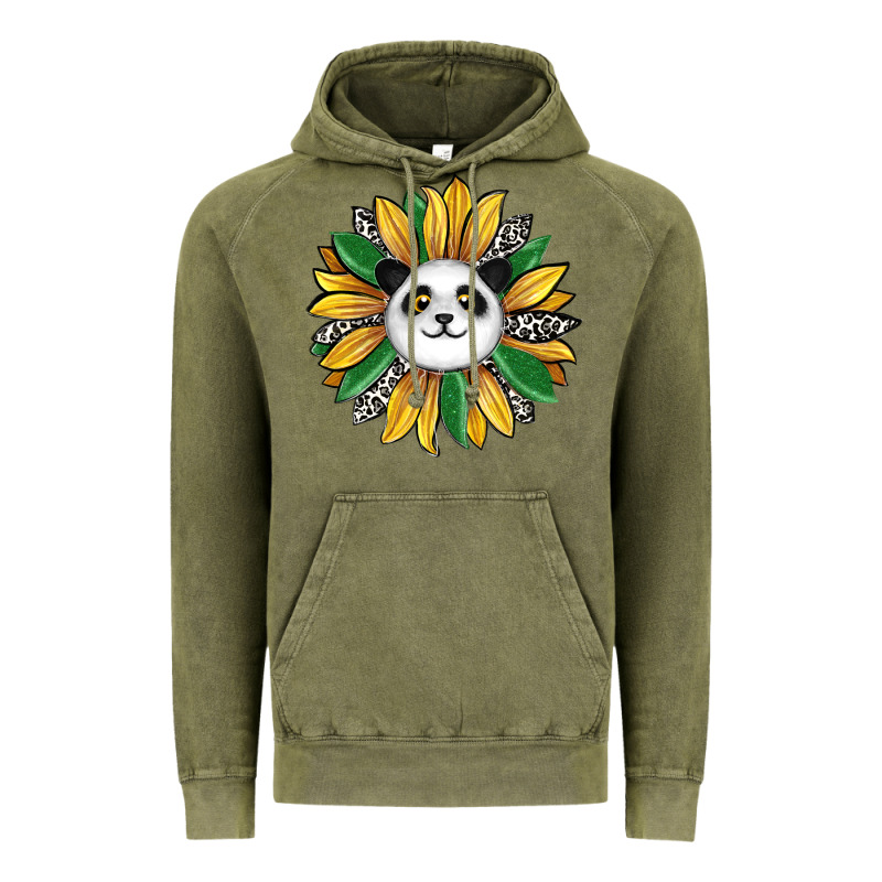 Panda Sunflower Vintage Hoodie by RanaPortraitStore | Teevron