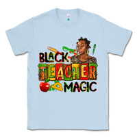 Dusty Blue black teacher  magic Classic Tee - AdoDesignShop