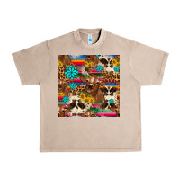 French Oak western sunflower bucket cow seamless pattern Urban Heavy Tee - HRA Design Shop