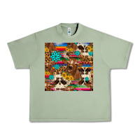 Oil Green western sunflower bucket cow seamless pattern Urban Heavy Tee - HRA Design Shop