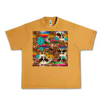 Peanut Butter western sunflower bucket cow seamless pattern Urban Heavy Tee - HRA Design Shop