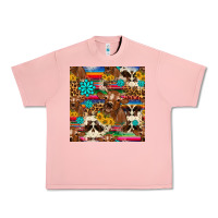Salmon western sunflower bucket cow seamless pattern Urban Heavy Tee - HRA Design Shop