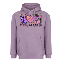Lavender peace love make up Heavyweight Hoodie - MaliasSmallBusiness