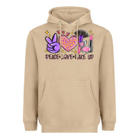 Mushroom peace love make up Heavyweight Hoodie - MaliasSmallBusiness