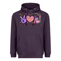 Plum peace love make up Heavyweight Hoodie - MaliasSmallBusiness