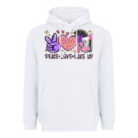 White peace love make up Heavyweight Hoodie - MaliasSmallBusiness
