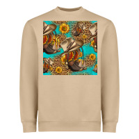 Mushroom western boots and hat seamless pattern Heavyweight Sweatshirt - HRA Design Shop