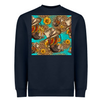Navy western boots and hat seamless pattern Heavyweight Sweatshirt - HRA Design Shop