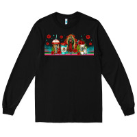 Black lady of guadalupe coffee cups libbey glass Long Sleeve Tee - Jasminsmagicworld