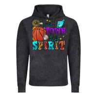 Vintage Black small town big spirit basketball Vintage Hoodie - Zillion Design Studio