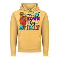 Vintage Mustard small town big spirit basketball Vintage Hoodie - Zillion Design Studio