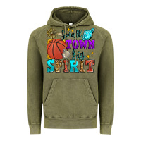 Vintage Olive small town big spirit basketball Vintage Hoodie - Zillion Design Studio