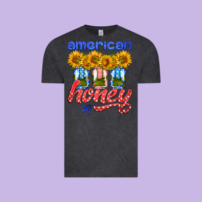 American Honey Sunflower Mason Jar Vintage Tee Designed By Hra Design Shop