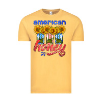 Vintage Mustard american honey sunflower mason jar Vintage Tee - HRA Design Shop