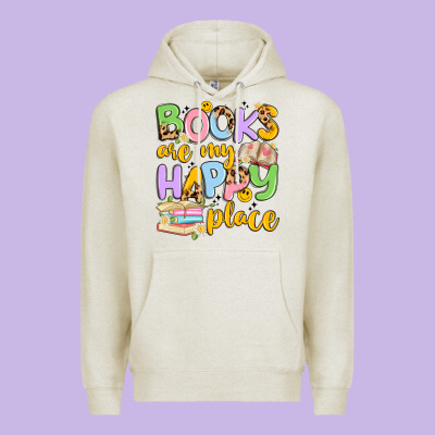 Books Are My Happy Place Premium Hoodie Designed By Artiststas