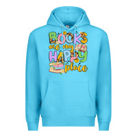 Ocean Blue books are my happy place Premium Hoodie - Artiststas