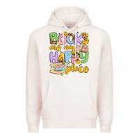 Pale Pink books are my happy place Premium Hoodie - Artiststas