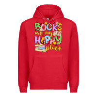 Red books are my happy place Premium Hoodie - Artiststas