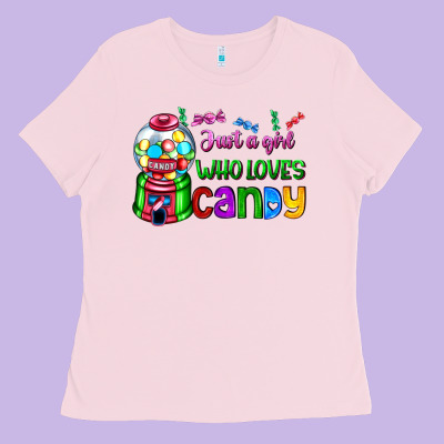 Just A Girl Who Loves Candy Ladies Tee Designed By Adodesignshop