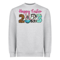 Heather Grey Happy Easter 2023 Easter Day Heavyweight Sweatshirt - Neo Western
