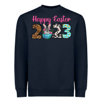 Navy Happy Easter 2023 Easter Day Heavyweight Sweatshirt - Neo Western